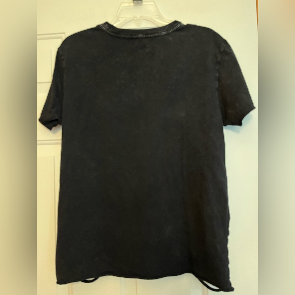 Affliction Standard Supply black washed raw edge goth tee shirt. Size medium - Picture 8 of 12